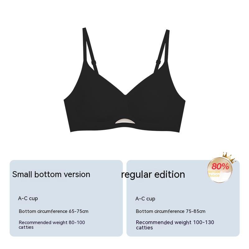 No Size Breathable Thin Summer No Steel Ring Push Up Bra Underwear For Women