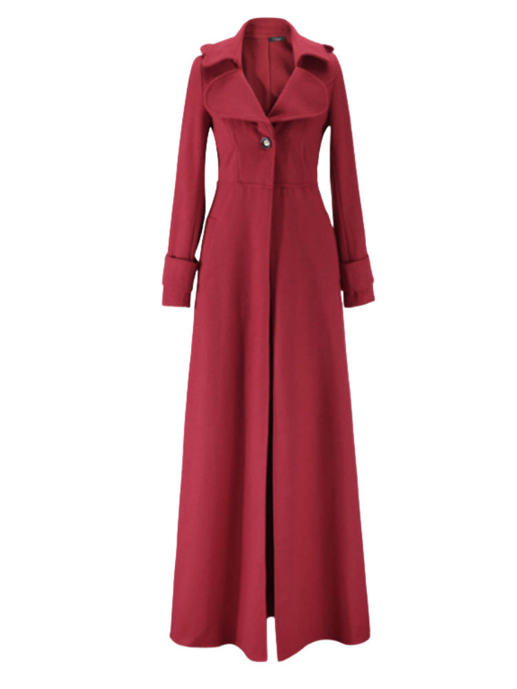 Autumn And Winter Coat Women's Turtleneck Woolen Coat