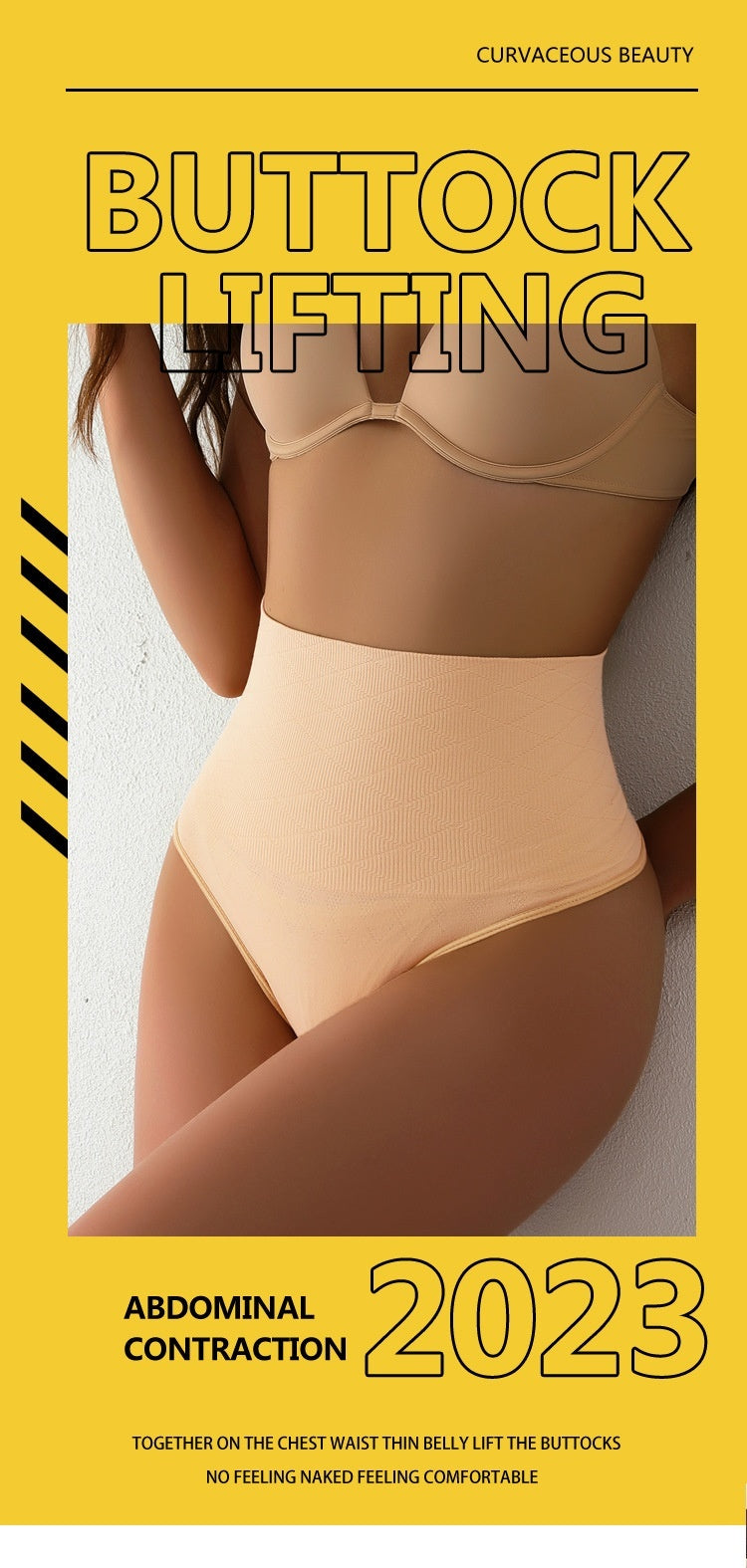 High Waisted Tuck Pants Underwear Lady Sexy Bodybuilding Girdle T-back