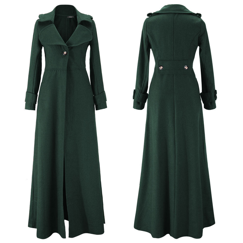 Autumn And Winter Coat Women's Turtleneck Woolen Coat