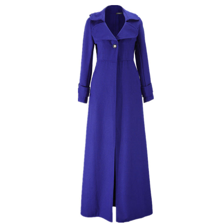 Autumn And Winter Coat Women's Turtleneck Woolen Coat