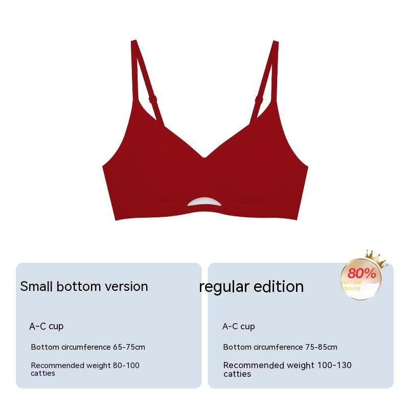 No Size Breathable Thin Summer No Steel Ring Push Up Bra Underwear For Women