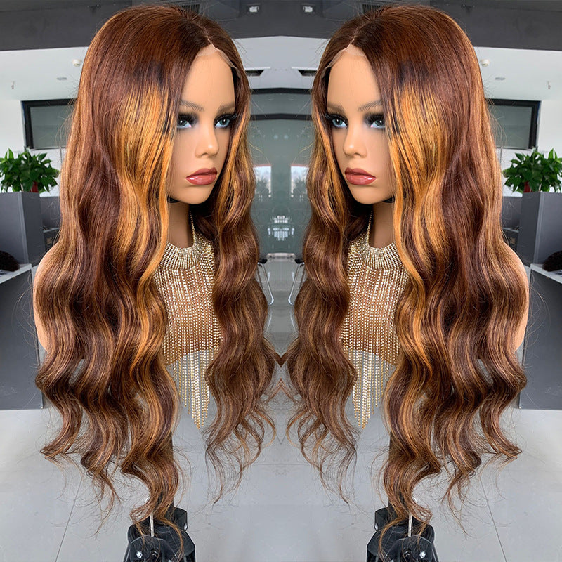 Closure Big Wave Pick Color Bob Real Wig Headgear
