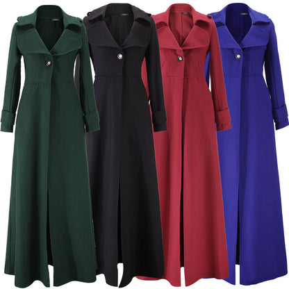 Autumn And Winter Coat Women's Turtleneck Woolen Coat