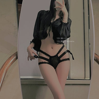 Green Girl Lace Underwear With Bow