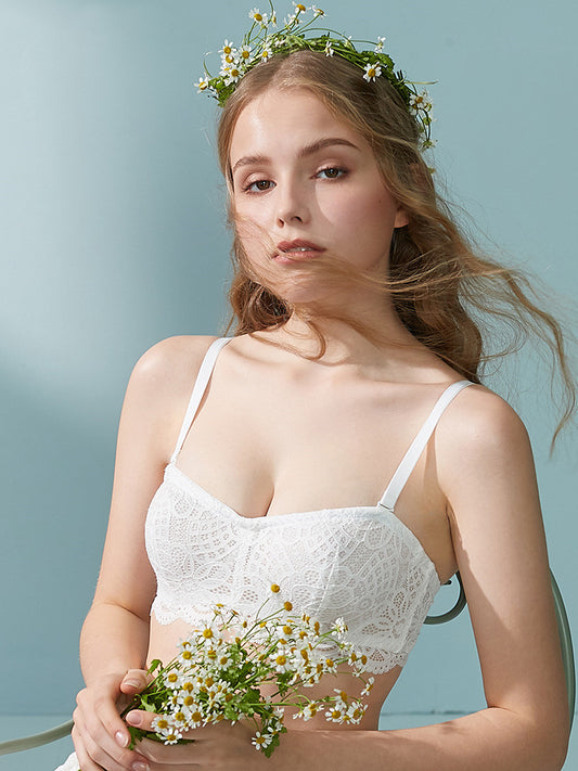 Half Cup Comfortable Lace Thin Bra