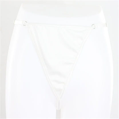 Alloy Letter Pendant Metal Chain Belt Underwear