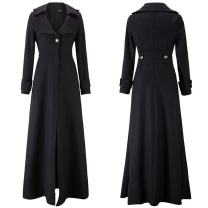 Autumn And Winter Coat Women's Turtleneck Woolen Coat
