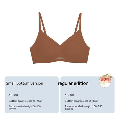 No Size Breathable Thin Summer No Steel Ring Push Up Bra Underwear For Women