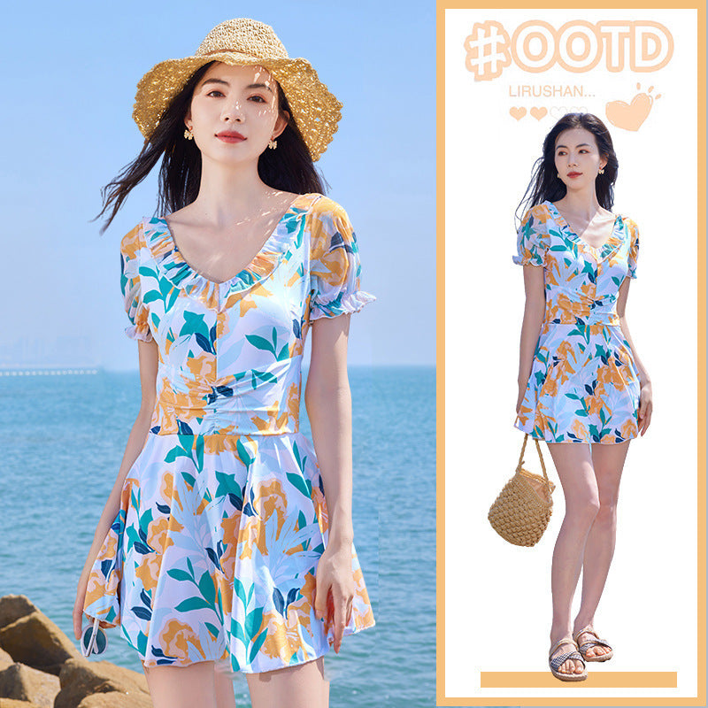 Fairy Swimming Dress High Waist Swimsuit For Women