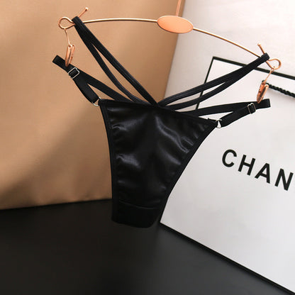 Sexy Satin Silky Underwear Ladies Low Waist Seamless