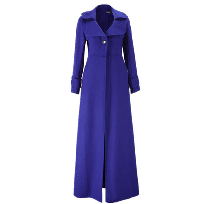 Autumn And Winter Coat Women's Turtleneck Woolen Coat