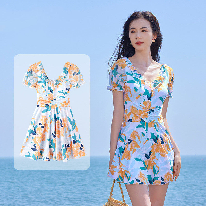 Fairy Swimming Dress High Waist Swimsuit For Women
