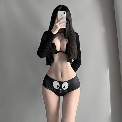 Three-dimensional Cat Ears Cartoon Girl Underwear
