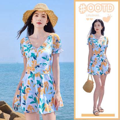 Fairy Swimming Dress High Waist Swimsuit For Women