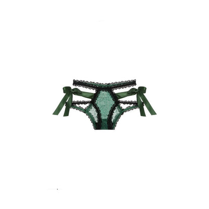 Green Girl Lace Underwear With Bow